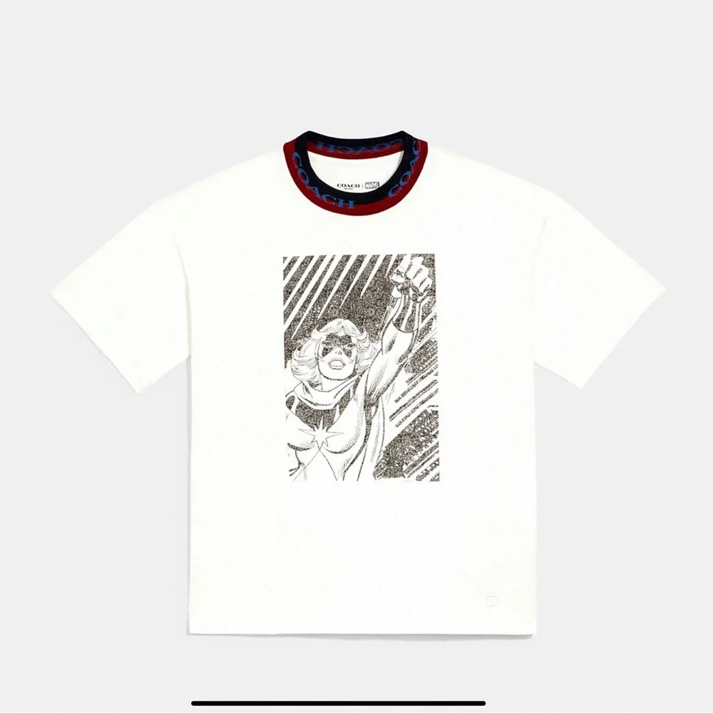 Limited Edition Coach x Marvel Captain Marvel Comic Graphic Oversized T-Shirt XS